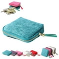 thumbnail image 1 of Mini Travel Jewelry Case - Portable Five Compartments Jewelry Bag Zipper with Tassel, Velvet Organizer Pouch for Rings Necklaces Bracelets Earrings 13.5*12CM Sky Blue, 1 of 6