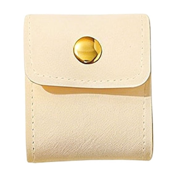 Mini Travel Jewelry Storage Bag,Portable Small Jewelry Organizer with Snap Closure for Rings Earrings Necklace Compact Travel Jewelry Pouch
