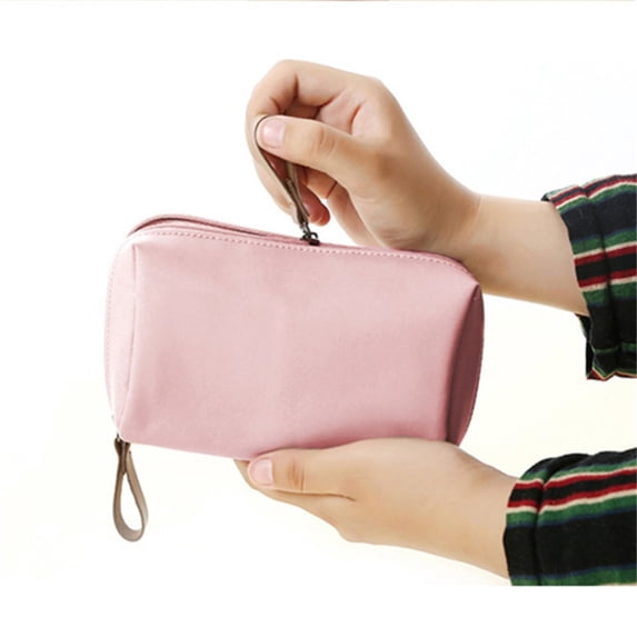 Mini Travel Makeup Organizer Bag Compact Cosmetic Pouch For Women Girls Portable Purse Accessory