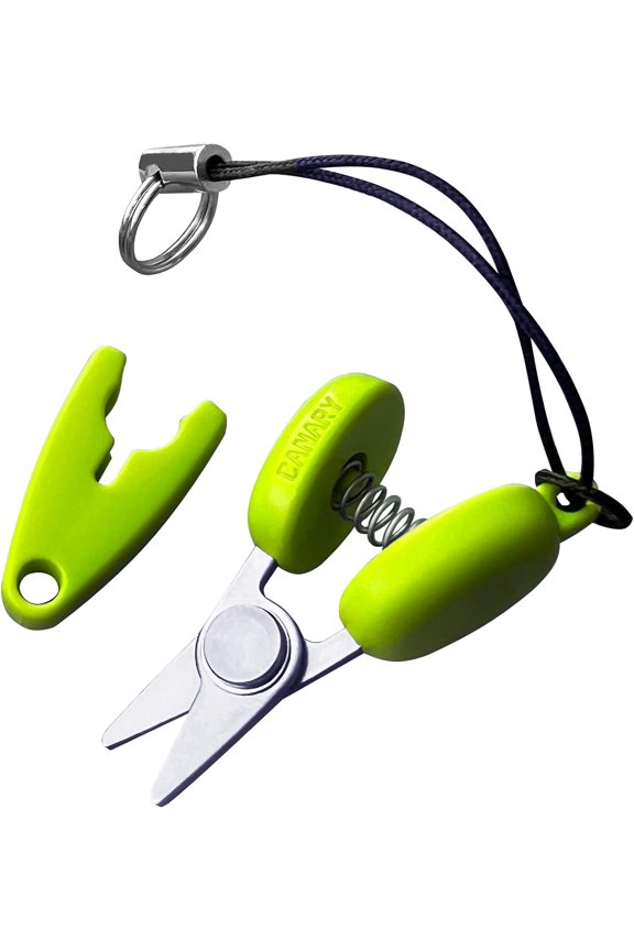 Mini Travel Scissors 1.3" - TSA Approved Portable Tiny for Yarn, wing, Paper Micro Keychain Snips with Safety Cap, Japane Stainless Steel Blade, Made in Japan, Green