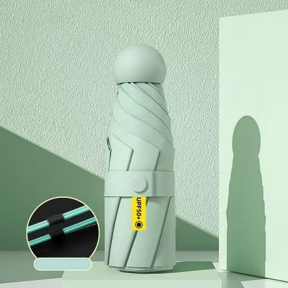 Mini Travel Umbrella - Compact Windproof Umbrella for Purse, Small Lightweight Folding Umbrella for Sun & Rain, Portable Pocket Umbrella for Women, Men & Kids