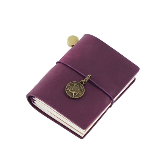 Mini Traveler’s Notebook Top Grain Leather Loose Leaf Pocket Diary Refillable Binder Journal,Writing Notebooks