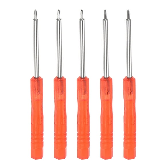 Mini Tri-point Screwdriver, 0.6mm Y-type Head for Electronics Repair, 5 Pack (Red)