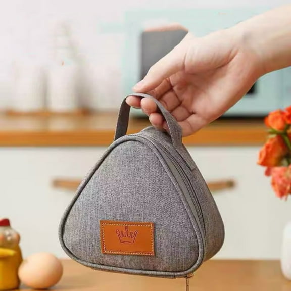Mini Triangle Rice Ball Snack Bag, Reusable Leakproof Food Container for Sandwich Travel Picnic, 1 Bag