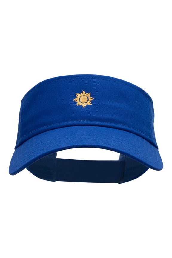 Mini Tribal Sun Embroidered Cotton Twill Visor - Royal OSFM