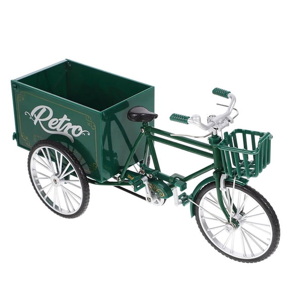 ckepdyeh Mini Tricycle Finger Bikes Shelf Accessories Decor Bicycle Model Tricycle Model Statue Miniature Tricycle Model Bike