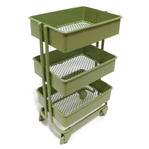 Mini Trolley Floor Storage Rack with Wheels Dollhouse Miniature Furniture Shelf Bookshelf Storage Display Rack Decorate