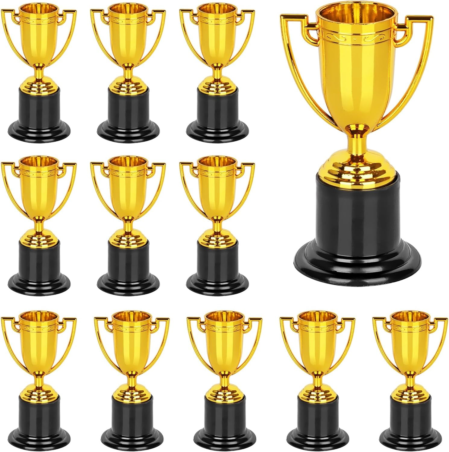 Mini Trophies,Gold Trophy Award, Plastic Trophies for Kids, 4 Inch Trophy Cups, Award Trophies