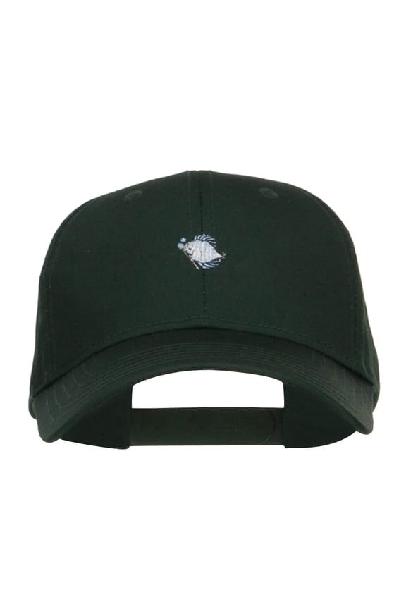 Mini Tropical Fish Embroidered Cotton Cap - Green OSFM