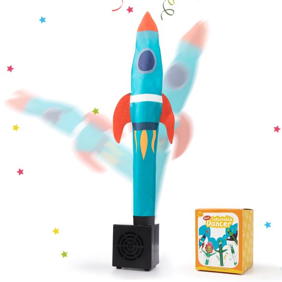 MyMealivos Mini Wacky Waving Inflatable Tube Guy - Desktop Dancing Inflatable Tube Man with Blower for Adults, Home Party Scenes-Rocket