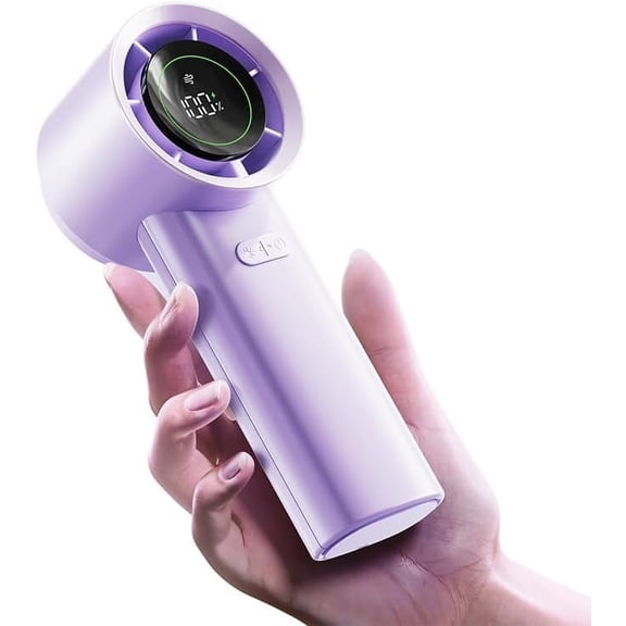Mini Turbo Jet Fan: Portable Small Pocket Handheld Personal   Operated   Keeping Cool In Hot Weather For Travel Beach(purple)