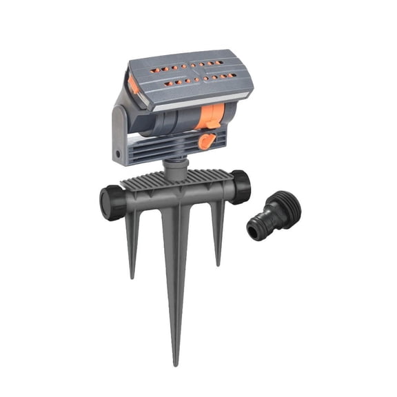 Mini Turbo Oscillating Water Sprinklers, Adjustable 4-Way Mini Turbo Oscillating Sprinkler W/Quick Connect Starter Set, Adjustable Width, Range and Flow Rate - Type B