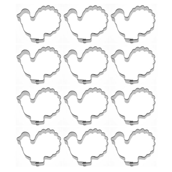 Mini Turkey Dozen Cookie Cutters 1.75 inches/each H3000-W12 - The Cookie Cutter Shop - Tin Plate Steel