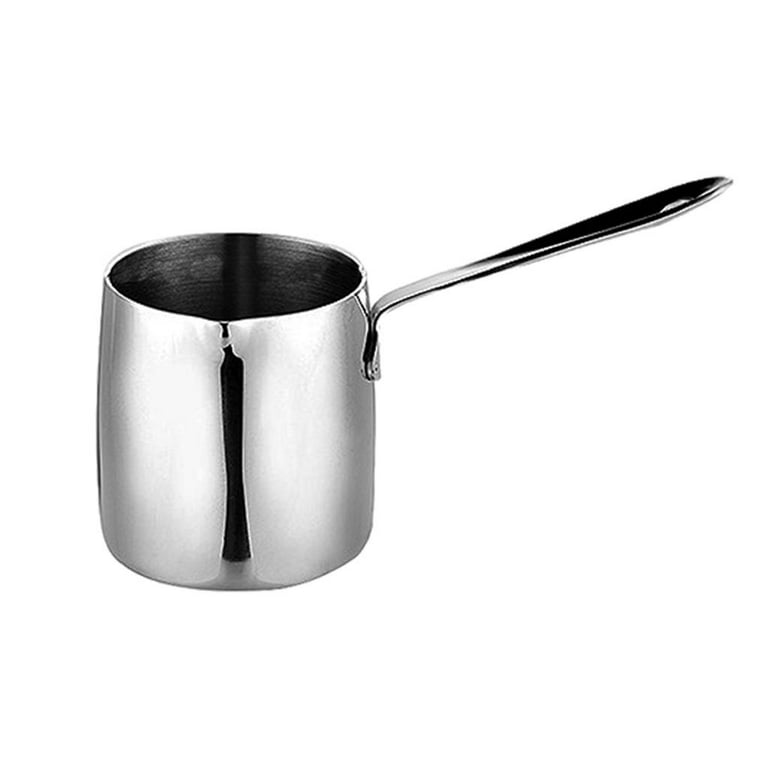 Mini Turkish Coffee Pot Tea Pot Quick Heating Coffee Heating Pan Milk  Warmer Butter Warmer Pot Milk Melting Pot for Men and Women
