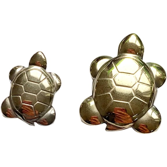 Mini Turtle Figurine, Alloy Tortoise Ornament, Small Animal Desk Decor for Home and Office