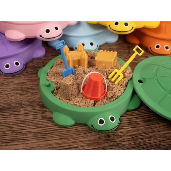 Mini Turtle Sandbox Desk Toy,with Mini Tools, Mini Zen Garden Kit,Stress Relief Novelty Gift, Decor Desktop Accessories for Home (Classic Green)