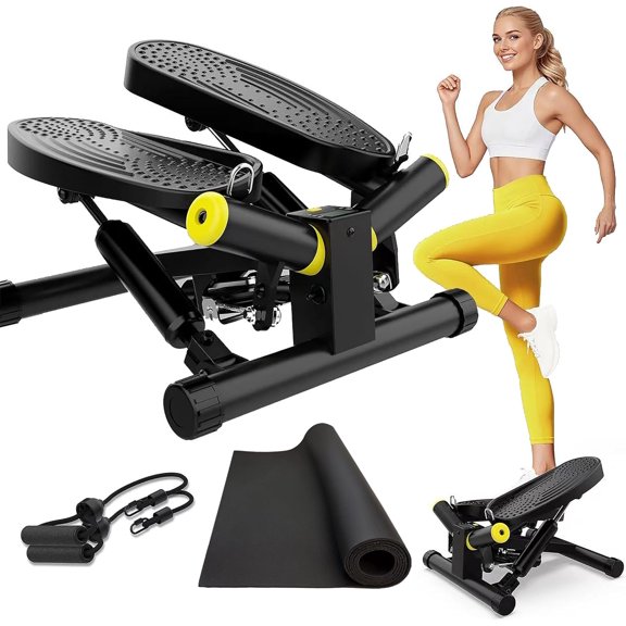 Mini Twist Stepper, Stepper Machine with 330LBS Weight Capacity, Mini Stepper for Full Body Workout, Adjustable Step Height, Smooth and Quiet, Step Machine for Men Women