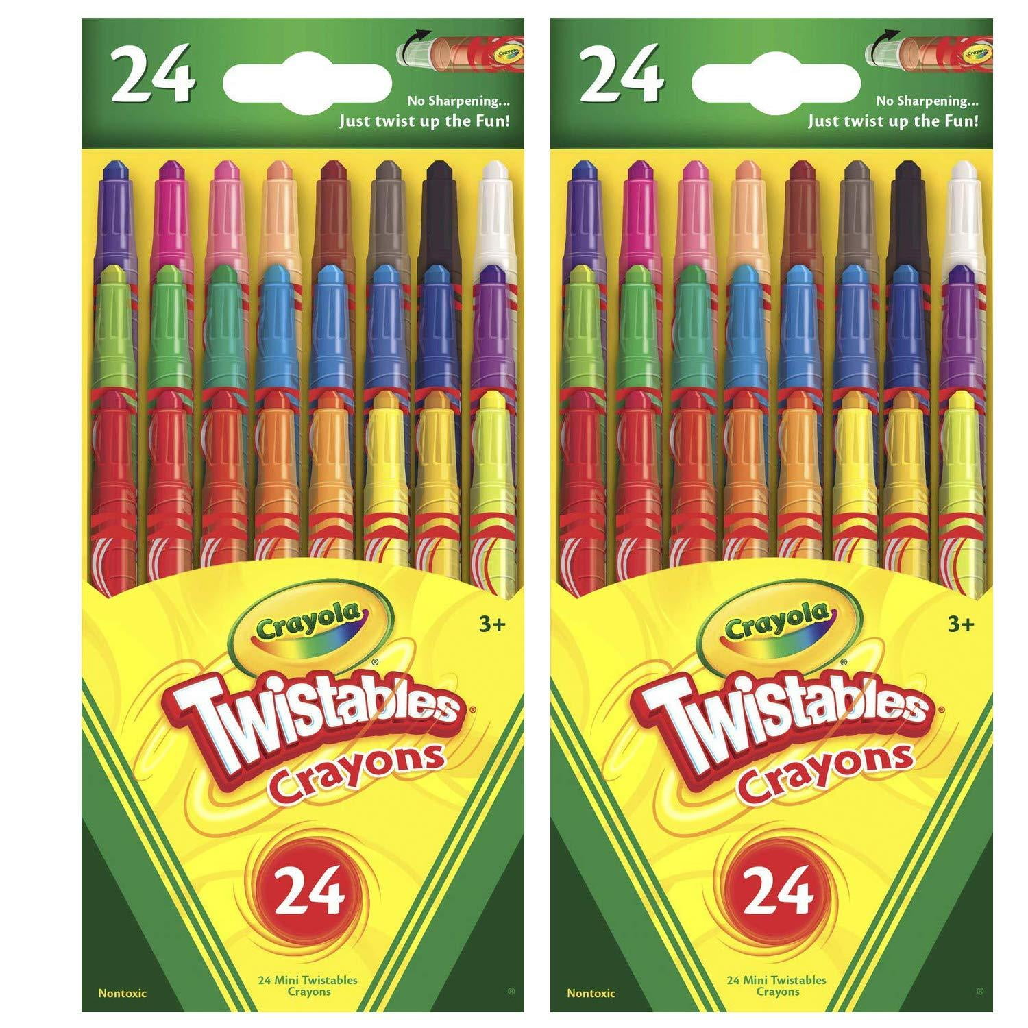 Crayola Mini Twistables Crayons, 24 Classic Colors Non-Toxic Art Tools for Kids & Toddlers 3 & Up, Great for Kids Classrooms or