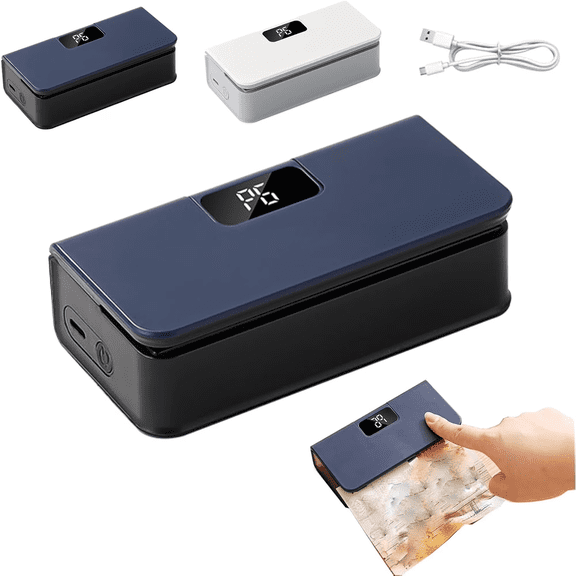 Mini Type-C Rechargeable Bag Sealer, 2-in-1 Portable Heat Sealer with Built-in Cutter, 6 Adjustable Heat Levels & LED Display, Handheld Sealing Machine for Plastic Bags & Snack Storage