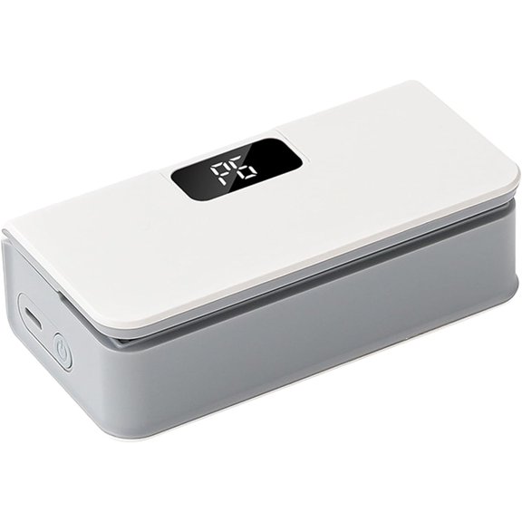 Mini Type-C Rechargeable Bag Sealer, 2-in-1 Portable Heat Sealing Machine with Cutter, 6 Adjustable Levels, LED Display, Freshness Keeper (White)