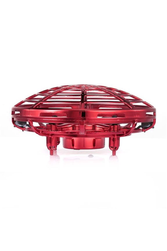 Mini UFO Hand Controlled Quadcopter, Red