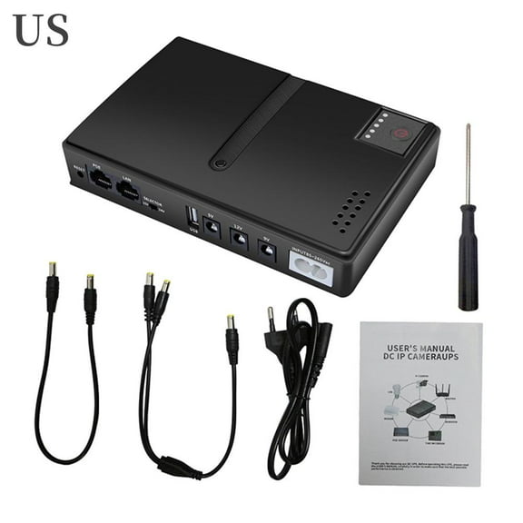 Mini UPS Battery Backup,Portable Power Supply Mini UPS Battery Backup Interface Portable Uninterruptible Power Supply Unit for Uninterruptible Power Supply