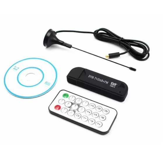 Mini USB 2.0 DVB-T SDR Receiver Dongle, DAB FM HDTV TV Tuner, RTL2832U Compatible With FC0012, 25-1760 MHz,black