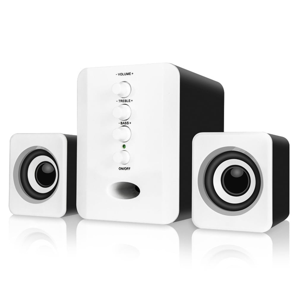 Mini USB 2.1 Wired Combination Speaker Bass Music Subwoofer for Desktop ...