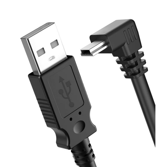 (Mini USB 9.8Ft) Premium Charging Cable for Garmin GPS: Shielding 90 Degree Cord, Exclusively Engineered as Replacement Power for Garmin GPS, Ideal Car Charger for Garmin Nuvi, Zumo XT, Drivesmart 65