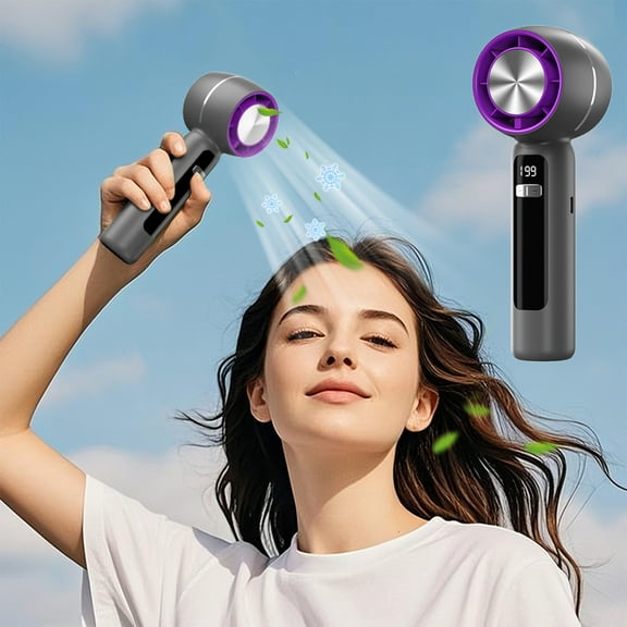 Mini USB Air Circulator, 199 Adjustable Speeds, Rechargeable Desktop Fan, Vertical Blowing, Silent Brushless Motor, Foldable Compact Design, Home/Outdoor Use