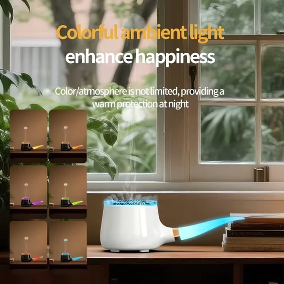 Mini USB Aromatherapy Humidifier with Jellyfish Spray Effect - Portable Essential Oil Diffuser for Home and Office