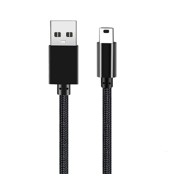 Mini USB Cable Braided USB 2.0 to Mini B Data Charging Cord Fast Speed Charging Cable Suitable for Dashcam Camera Mobile