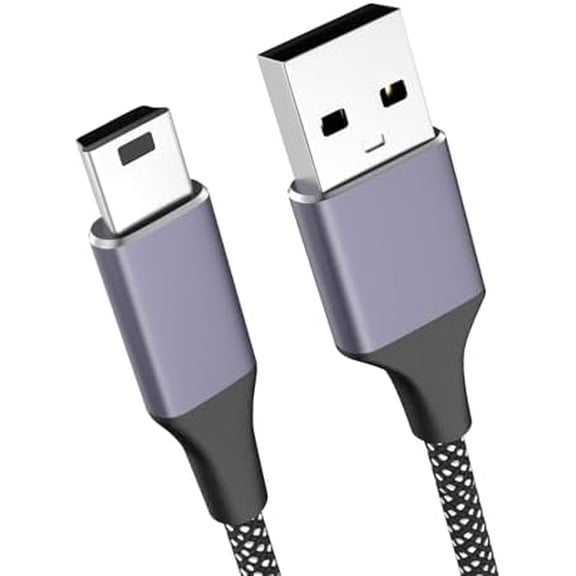 Mini USB Cable Compatible with PS3 Controller Charger USB 2.0 to MINI USB Charging Cable Nylon Braided Data Wire for PS 3 Move Motion,Dualshock 3 Wireless Controller-10Ft