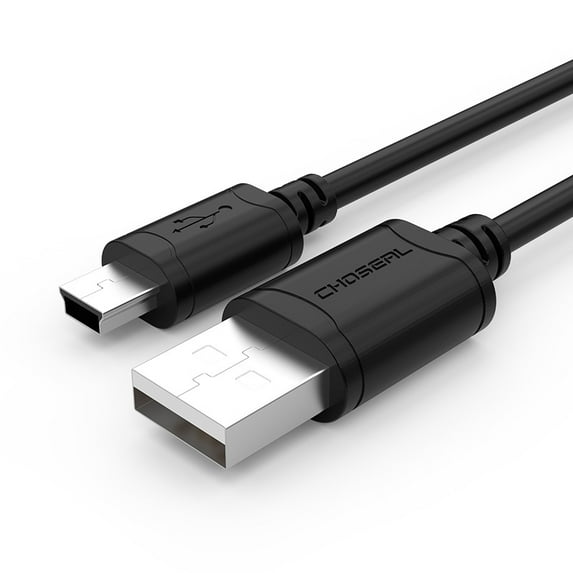 Mini USB Cable USB 2.0 Type A Male to Mini B Charging Cord For PS3 Controller Digital Camera Dash Cam MP3 Player Black 1.5m