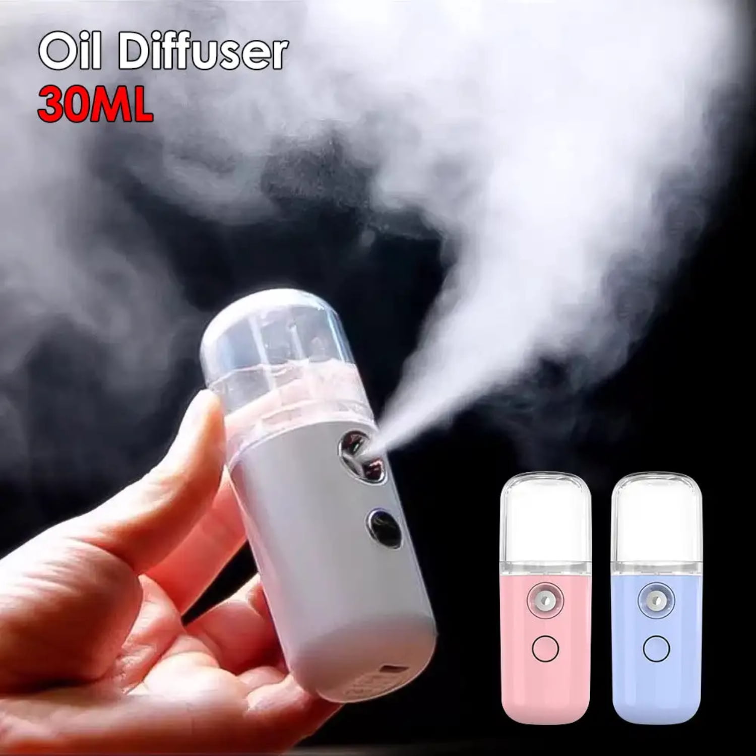 Mini USB Car Air Humidifier Portable Aromatherapy Essential Oil Diffuser Facial Sprayer Nebulizer Purifier for Face Water Replenishment Compact and Quiet for Travel and Home Useählen.