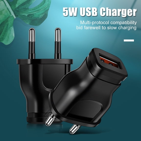Mini USB Charging Adapter, 12V Charging Plug Compatible with Bluetooth Headsets, EU Plug Compact Portable Travel Charger for Mobile Audio Devices & Electronics