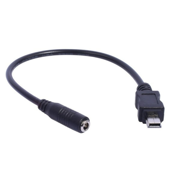 Mini USB Charging Cable for Tablets, Phones, Cameras 3.5x1.35mm Female to Mini USB Male 20cm Length