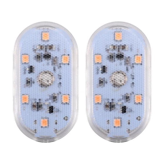 Mini USB Charging Magnetic Car LED Interior Light, White, 5V, Touch Activated, 1 to 4 Pack