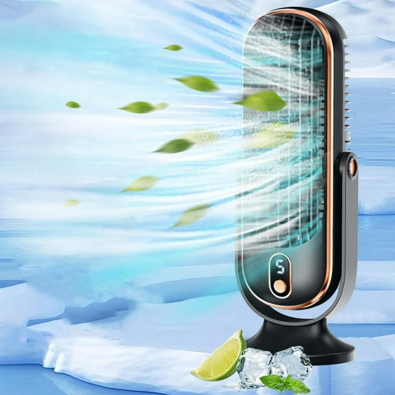 Mini USB Desk Fan, 5-Speed Portable Fan, 1200mAh Battery, Quiet Operation, Strong Airflow, for Home, Office, Car, Travel, 258mm Compact Personal Cooling Fan with Adjustable Tilt