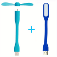 thumbnail image 1 of Mini USB Fan Flexible Bendable Cooling Portable Fan And USB LED Light Lamp For Power Bank & Notebook & Computer Summer Gadget, 1 of 9