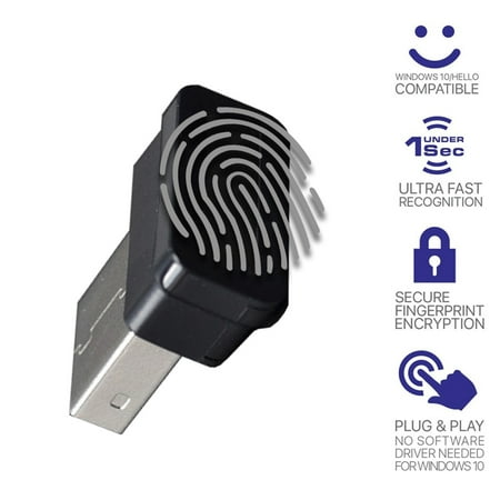 Mini USB Fingerprint Reader Module for Windows 10 11 Hello Biometric Scanner Padlock Smart ID Security Key for PC Laptop