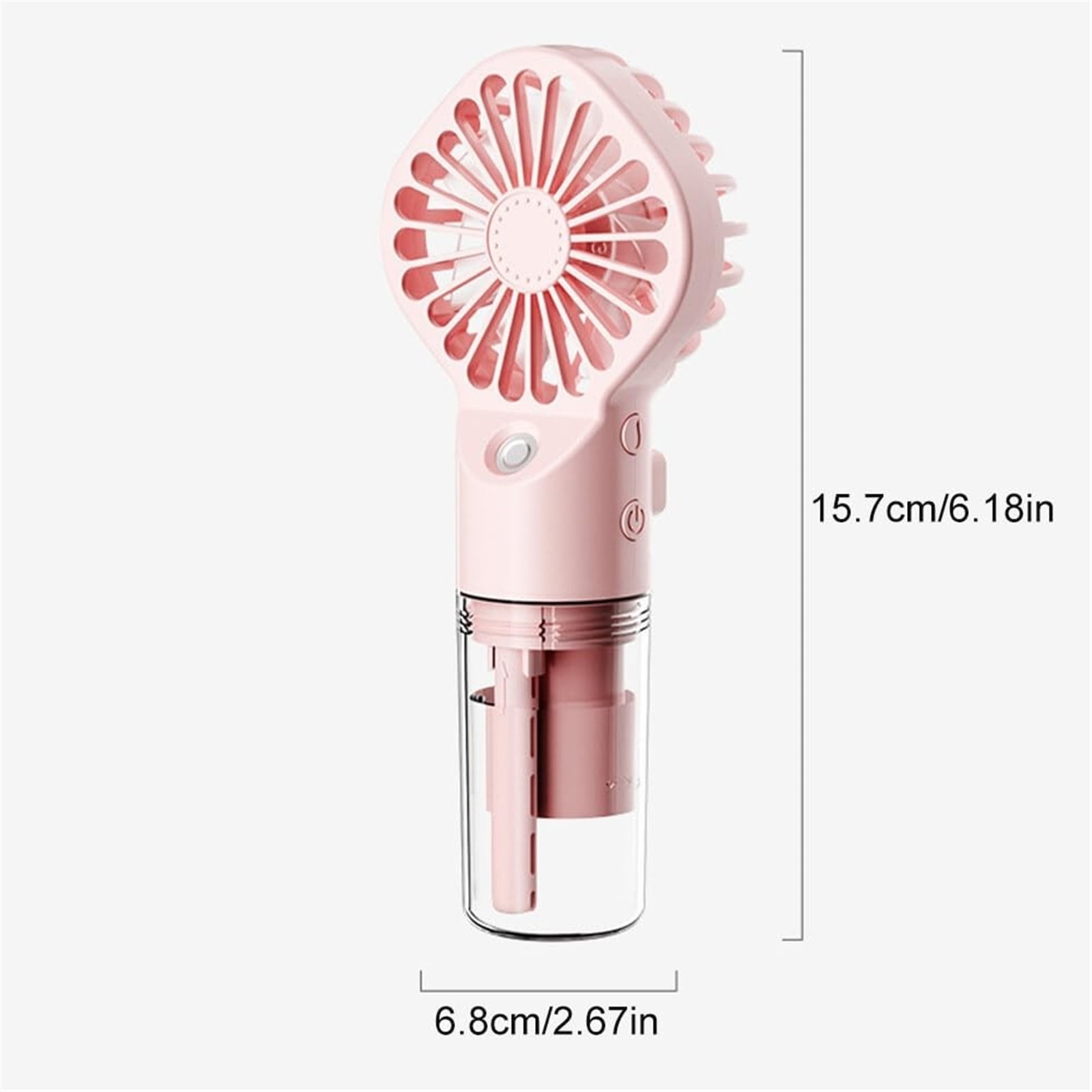 Mini USB Handheld Fan: Set Of 2 Battery Pocket Fans With Mist Spray ...