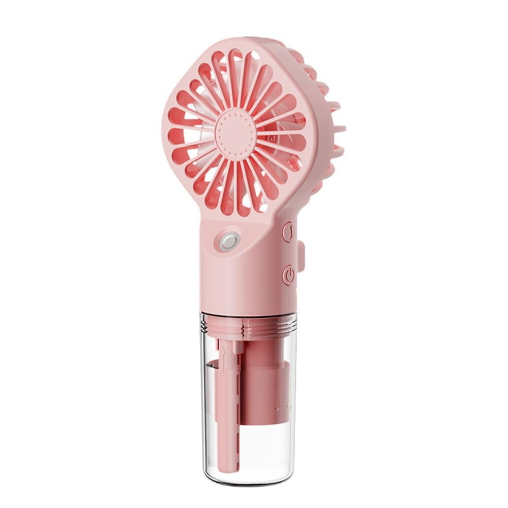 Mini USB Handheld Fan: Set Of 2 Battery Pocket Fans With Mist Spray ...