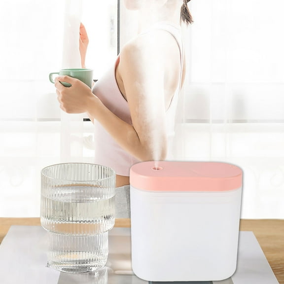 ​Mini USB Humidifier with Color Changing Lights - 260ml Quiet Cool Mist Humidifier for Bedroom, Office & Travel - Small Desktop Humidifier for Plants, Skin & Baby Rooms (3.7")​​ Pink