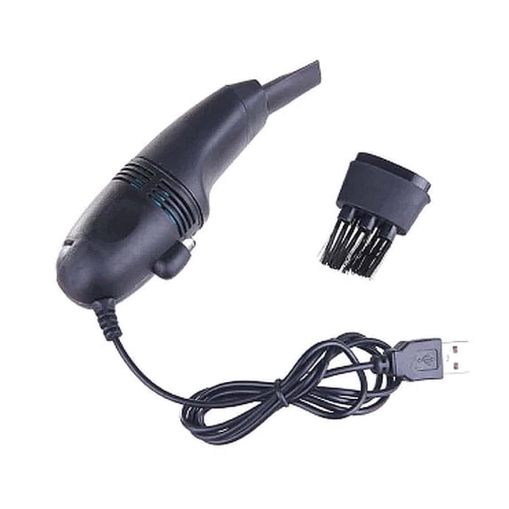 Mini USB Keyboard Vacuum Cleaner with Detachable Dust Cup, Portable Desktop Brush for Computer and Electronics Cleaning