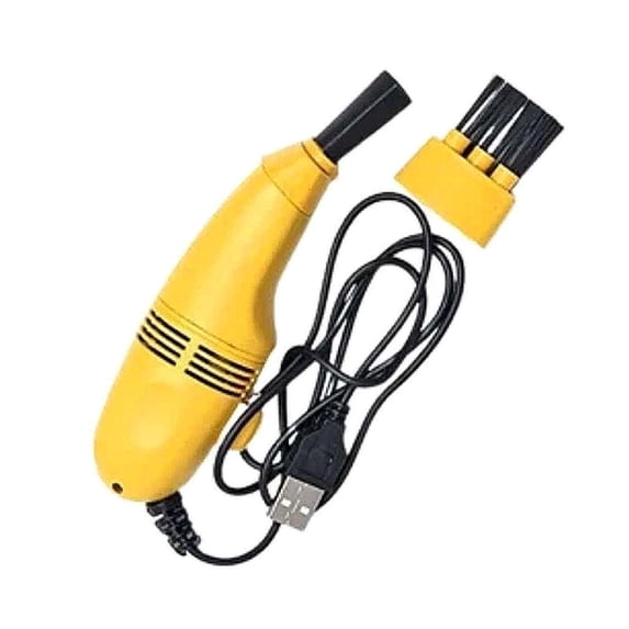 Mini USB Keyboard Vacuum Cleaner with Detachable Dust Cup, Portable Desktop Brush for Computer and Electronics Cleaning