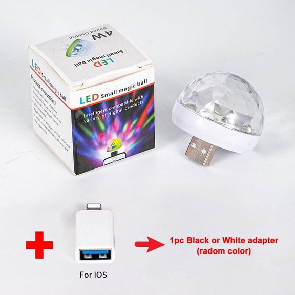 Mini USB LED Light Disco DJ Ball Lights Projector Light Car Effect Party Home Halloween 5V RGB Colorful Lamp For Mobile Phone