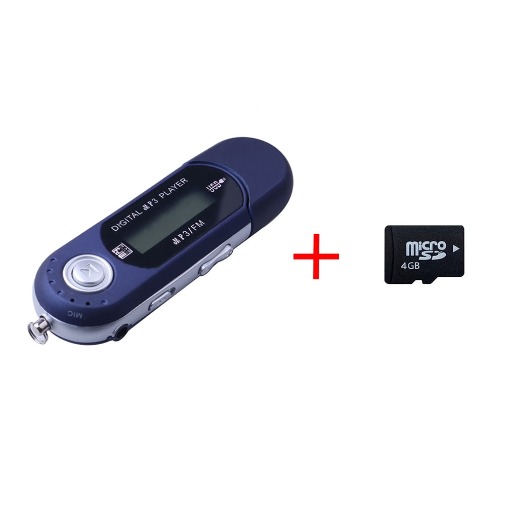 Mini USB MP3 Player Flash LCD Digital Screen MP3 Player with 4GB TF ...