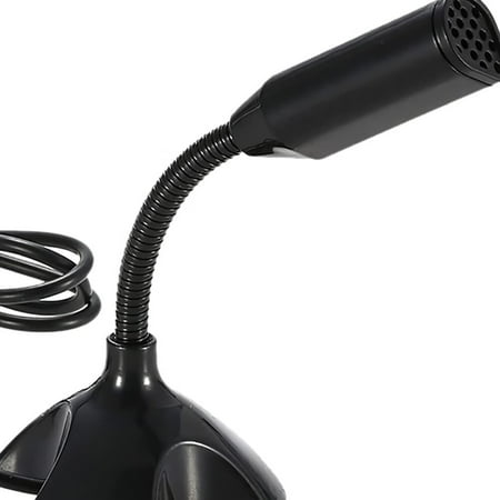 Mini USB Microphone for Desktop Computer and Laptop,Portable USB Condenser Mic With Adjustable Stand,Compatible with PC/Mac,Plug & Play,Ideal for Meeting,Online Class,Games,Remote work(Black)