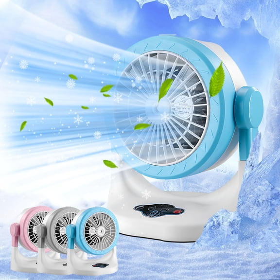 Mini USB Misting Fan with Humidifier Silent Portable Desktop Fan for Home Office Travel by PALIFEUR